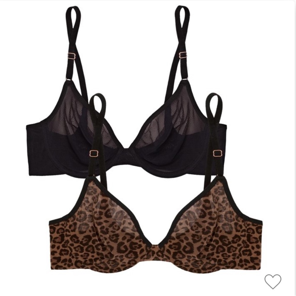 🌿🦋 Smart & Sexy Full Figure Sheer Mesh Demi Underwire Bra • 34DDD